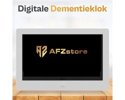 Dementieklok - Dementie klok - Digitale Fotolijst - Groot Scherm ( 7 inch) – Wit - GRATIS 1 GB GEHEUGENKAART - Digitale en Analoge Weergave – Duidelijke Weergave van Tijd, Datum, Dag(deel) – Diverse Alarmen - 12 talen -AFZstore®