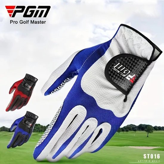 Livano Golfhandschoenen - Golf Accessoires - Handschoen AntiSlip - Heren - Links - Wit/Blauw - Maat M van Merkloos — afbeelding 2