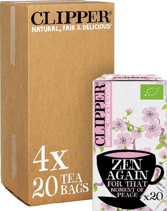 Clipper - Biologische Thee - Zen Again - Citroengras & Eucalyptus - 4 x 20 theezakjes