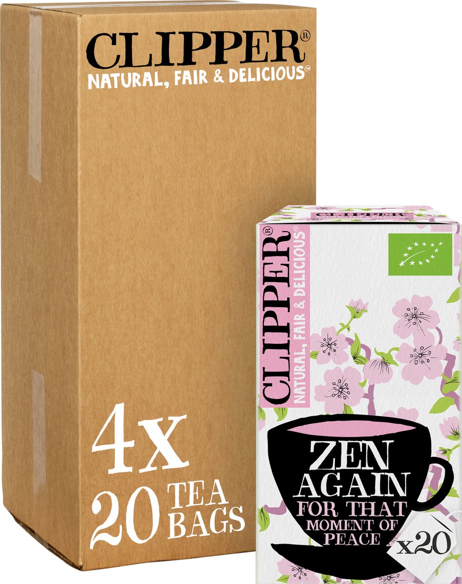 Clipper - Biologische Thee - Zen Again - Citroengras & Eucalyptus - 4 x 20 theezakjes