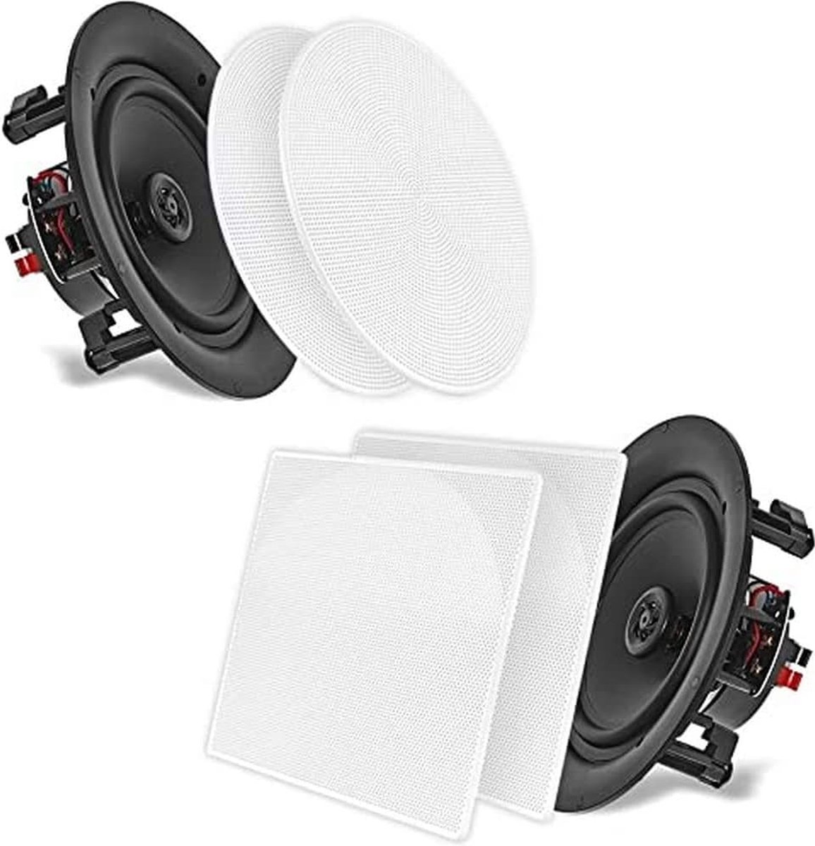 Pyle Luidsprekers- Plafondluidsprekers- Wandluidsprekers- Plafondspeakers- Inbouwluidsprekers voor Thuis - 2-Weg Speakers - 300 Watt – Set van 2