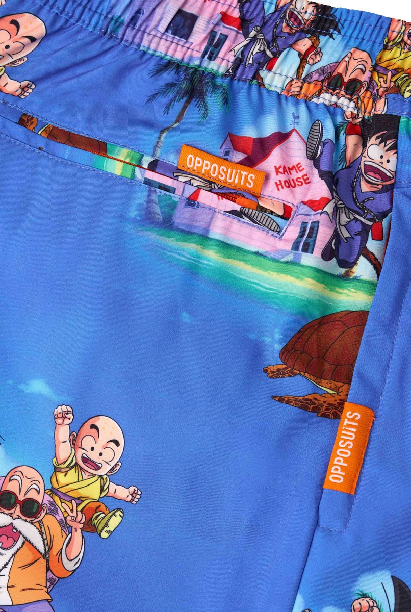 OppoSuits Zwembroek Dragon Ball - Kame House - Heren Swim Short - Korte Broek - Met Trektouwtjes en Zakken — afbeelding 6
