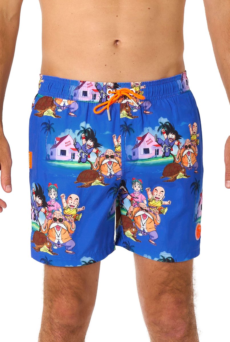OppoSuits Zwembroek Dragon Ball - Kame House - Heren Swim Short - Korte Broek - Met Trektouwtjes en Zakken - Maat L