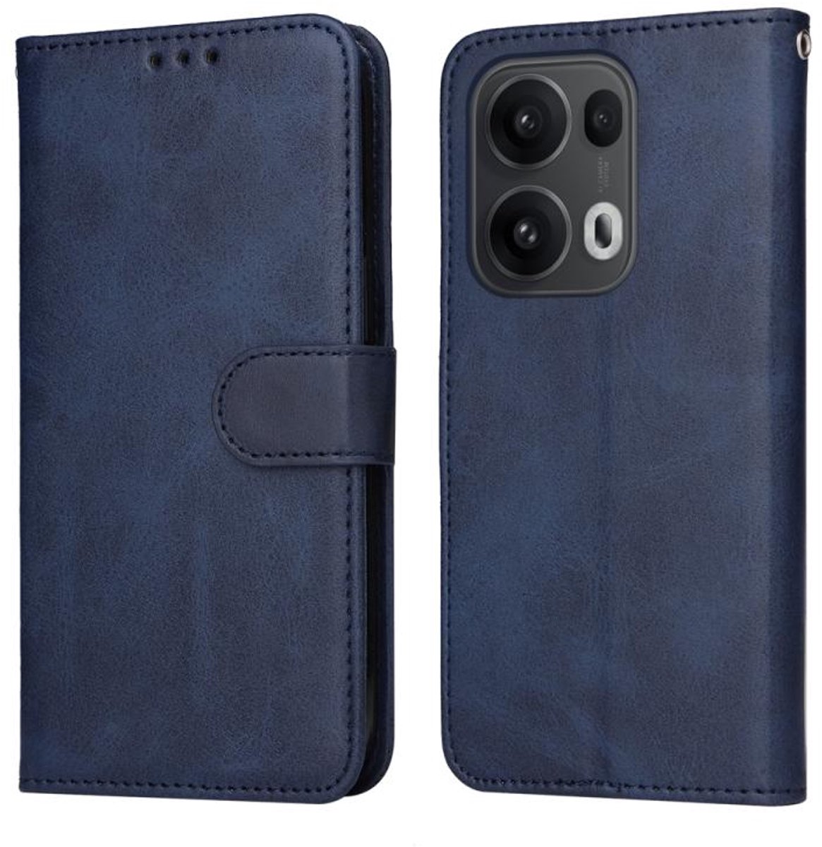 Blauw agenda book case hoesje geschikt voor Oppo Reno13 Pro / Oppo Reno 13 Pro