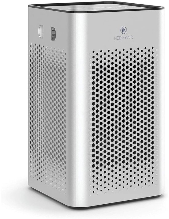 Purificateur d'air Medify Air MA-25 - Purificateur Air avec filtre HEPA H13 remplaçable - Pièces jusqu'à 38,3 m² - HEPA H13 - Filtre à air contre le Rhume des foins, les acariens et les allergies - Argent