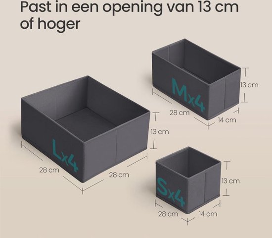 Yeahshion Opbergtas voor lakens, 6 stuks, opvouwbare beddengoed-organizer, praktische opslag van beddengoed en dekens voor King & Queen Size bedden, beige Yeahshion Opbergtas voor lakens, 6 stuks, opvouwbare beddengoed-organizer, praktische opslag van beddengoed en dekens voor King & Queen Size bedden, beige