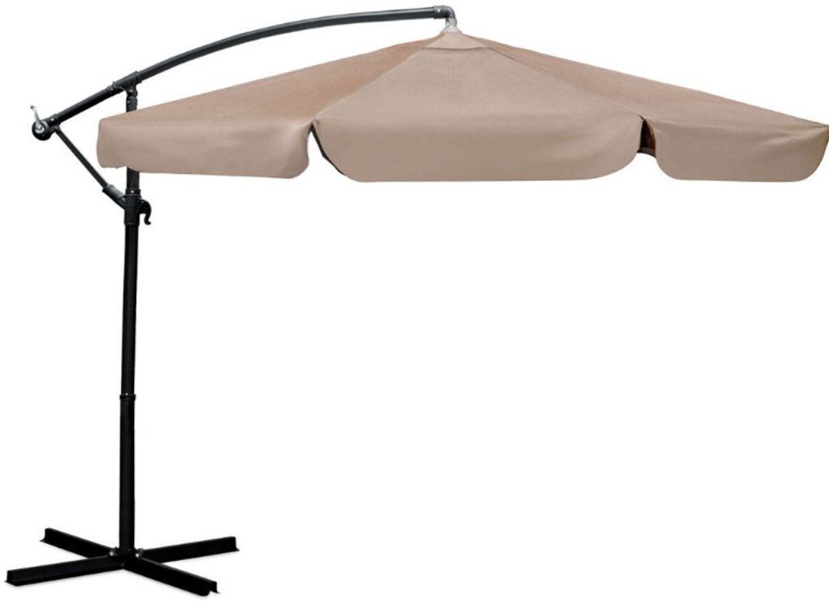 Opvouwbare tuinparasol, 8 segmenten, 350 cm, met hoes Plonos PL-881