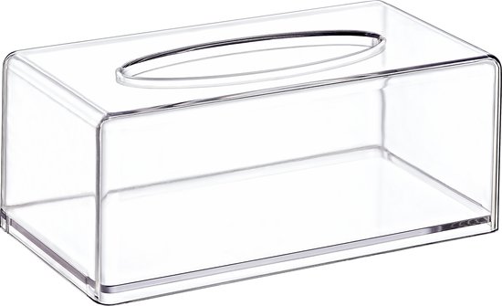 Tissue doos Rechthoekige Tissue Box Cover Kristalstijl Transparante Tissuehouder voor Huis Kantoor Auto Hotel Badkamer Bureaus Werkbladen Nieuw