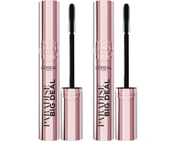 L’Oréal Paris Paradise Big Deal Mascara - Opbouwbare volume en lengte - Zijdezachte applicatie zonder klontjes - Zwart - 2x