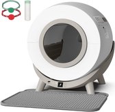 Revo-loo One - Automatische Kattenbak Zelfreinigend - Elektrische & Zelfreinigende Scoopfree Robot - 80L XXL - incl. Kattenbakmat, App & Zakken