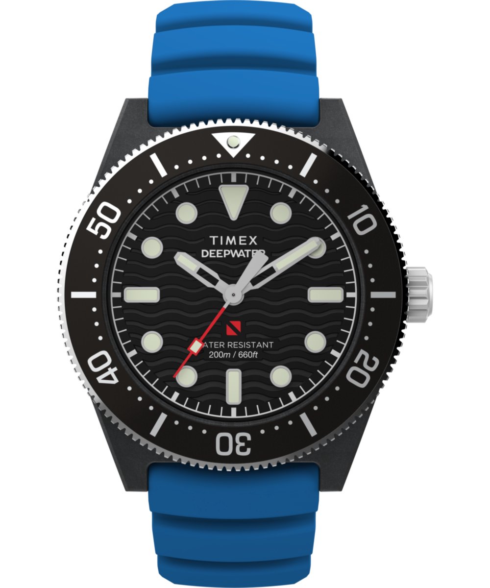 Timex Deep Water Reef TW2Y02500 Horloge - Rubber - Blauw - Ø 43 mm