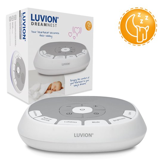 LUVION® Dreamnest White Noise Machine - 20 verschillende witte ruis & natuurgeluiden en slaapliedjes voor Baby's en Volwassenen - 11 kleurig nachtlampje