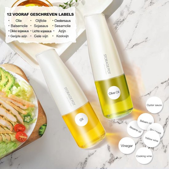 Set van Namaqua olijfolie 250 ML & Balsamico 250 ML Roestvrij staal – nl