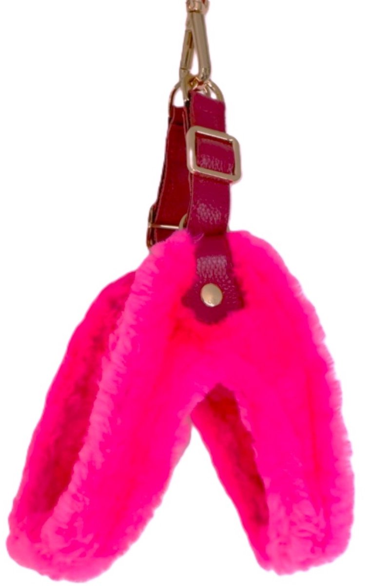 Cavlicious® hondentuigje - harnas hond - instaptuigje - lamswol - roze - L