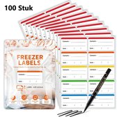 Set de 100 étiquettes colorées pour congélateur et stockage des aliments I Étiquettes pour congélateur I Pour Boîtes à croquettes I Perfect pour l'organisation de la cuisine