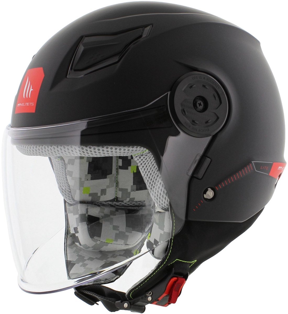 MT kinderhelm solid mat zwart YL - Lichte en kleinere helm speciaal voor kinderen en dames - Motor / scooter
