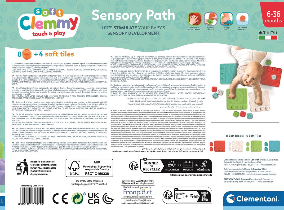 Clementoni Sensory Path - Baby Speelmat thumbnail 3