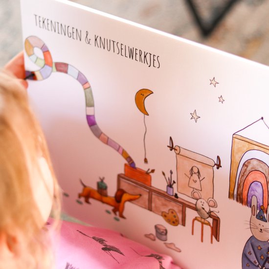 Juulz Illustrations - bewaarbundels - bewaarbundel tekeningen en knutselwerkjes regenboog magie- tekeningen bewaren - tekenen en knutselen - bewaarmap voor tekeningen - tekeningen bewaarbundel van Juulz Illustrations — afbeelding 3