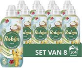 Bol.com Robijn Collections Wasverzachter - Kokos - 8 x 38 wasbeurten - Voordeelverpakking aanbieding