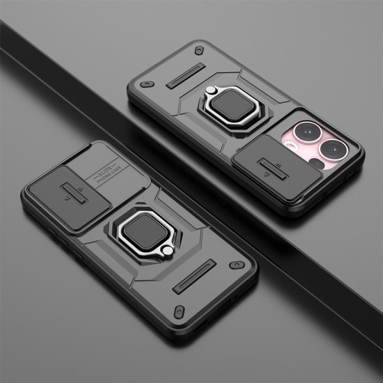 Coque Coverup - Compatible avec OPPO Reno13 Pro 5G - Coque arrière avec Ring de support et protection pour appareil photo - Shield