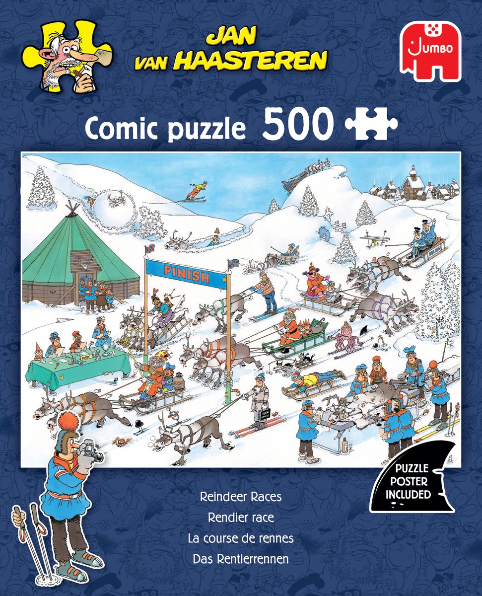 Jan van Haasteren - Rendier Race - 500 stukjes puzzel — afbeelding 7