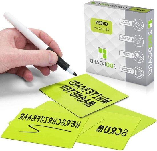 25 x 5 cm Magnets for Magnetic Boards, Refrigerators, Planning Boards and Whiteboards, Self-Adhesive Notes, Easy to Remove and Reusable. Also for Agile, Scrum, Kanban