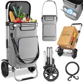 Bol.com ELONEO Boodschappentrolley op Wielen - Opvouwbaar Boodschappenwagentje met Koelvak 3-in-1 Trolley Steekwagen en Schouder... aanbieding