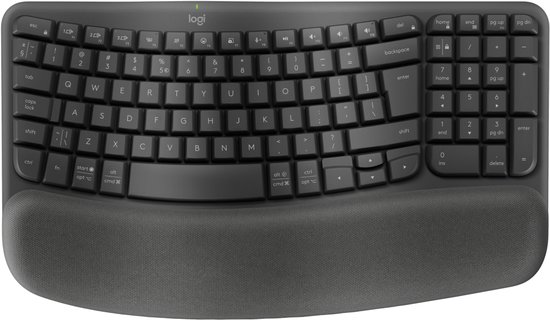 Logitech Wave Keys - Draadloos Toetsenbord - Ergonomisch - Qwerty
