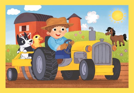 Clementoni - Kinderpuzzel 4 in 1 - Busy at Work - 12, 16, 20 en 24 ...