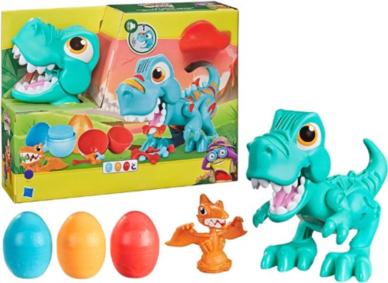 Crew Crunchin' T-Rex Speelgoed - Dinosaurus Speelset Met Geluid - Inclusief 3 Play-Doh Eieren - Kinderspeelgoed Vanaf 3 Jaar