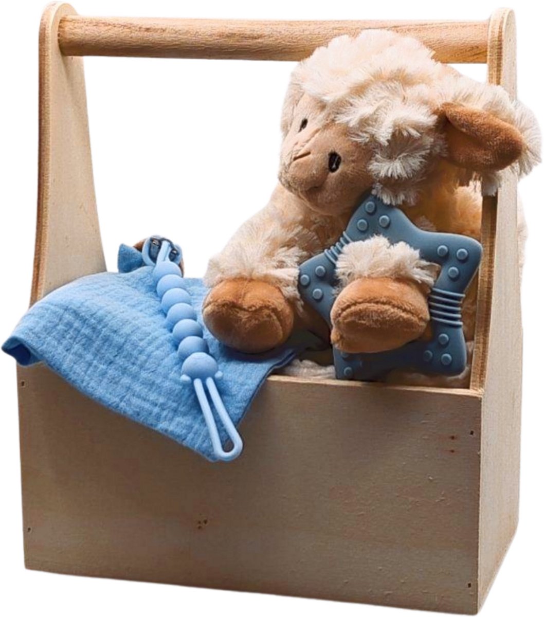 De Zoetebekjes® - Luiertaart - Pampertaart - De Schaapjesteller - Licht Blauw