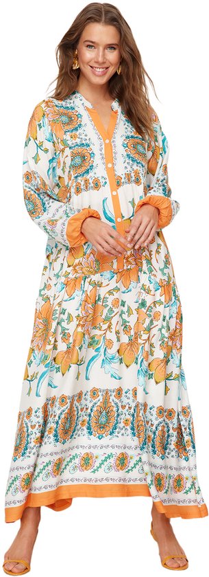 Trendyol Marineblauwe Viscose Geweven Jurk Tctss24Eb00221