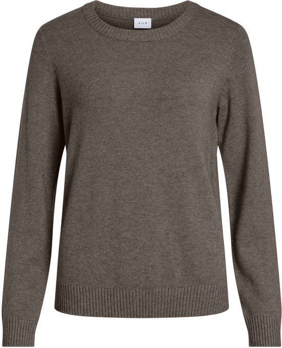 Vila Trui Viril O-neck L/s Knit Top - Noos 14054177 Falcon/melange Dames Maat - XS