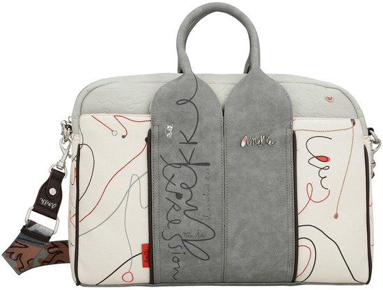 Sac De Bureau Mademoiselle Briefcase Anekke | Pour Ordinateur Portable Et Tablette, Format Mince, Multicolor, Support Chariot