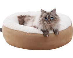 Filo Kattenmand met Wasbare Hoes & Schuimbodem Lichtbruin - Hondenmand Kleine Hond - Katten Mand - Kat - Kitten - Hondenbed Klein Image