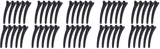 50x Professionele kappers haarklemmen| Stevige kappers haarklemmen| Zwarte Klemmen| 50 stuks