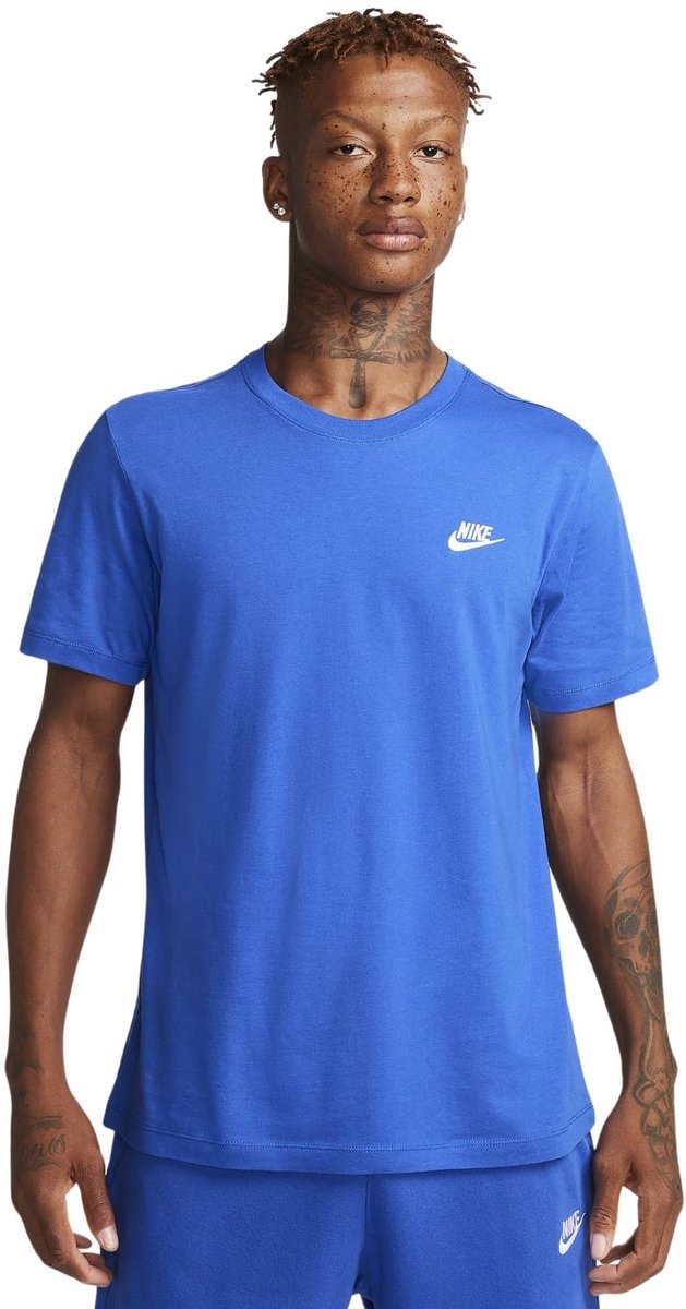 Nike Sportswear Club Casual T-shirt Heren dessin L Blauw