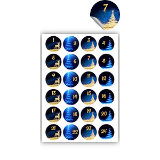 Adventskalender Zakjes Set - DIY Kerstcadeau Zakjes - Extra Sterke Kleefnummers - Decoratieve Stickers voor Feestdagen - Gezinnen - Rood/Groen - Medium Formaat - 24 Stuks