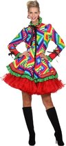 Wilbers - Jaren 80 & 90 Kostuum - Jas Disco Mazzo Vrouw - multicolor - Maat 42 - Carnavalskleding - Verkleedkleding