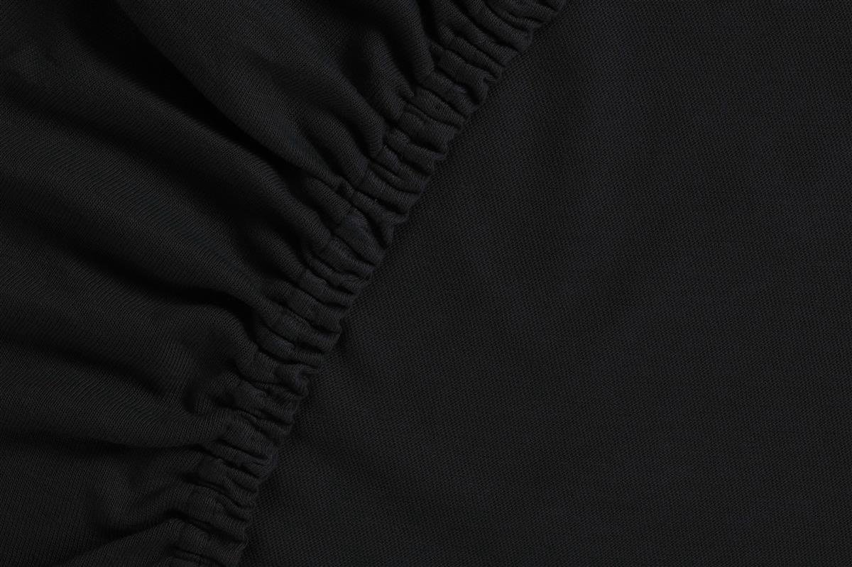 Ambiante Jersey - Hoeslaken - 180x200/210 - Zwart