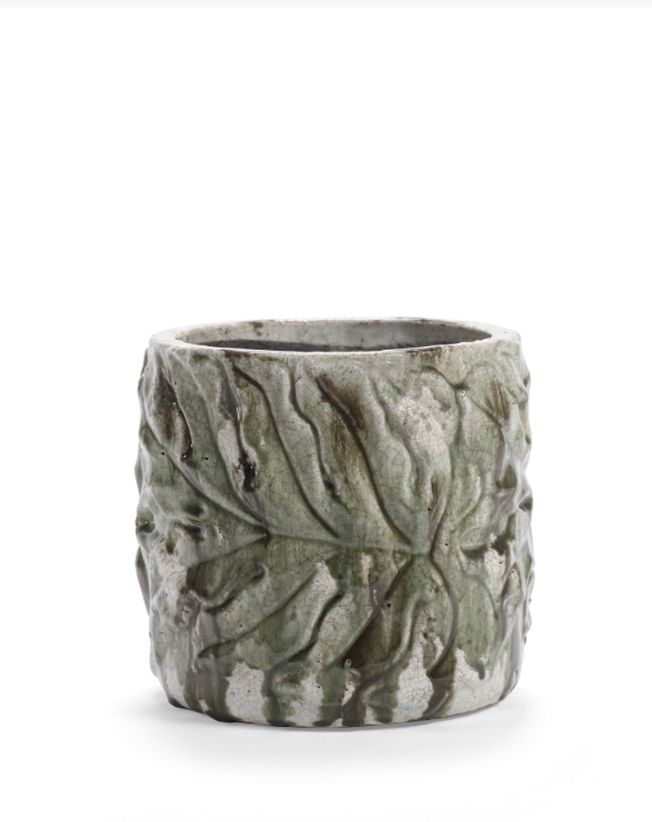 Serax Bloempot Bladeren Groen-Multicolour D 25.5 cm H 23 cm