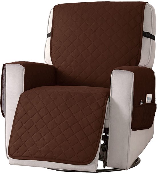 Fauteuil Stretch Kussenovertrekken 4-delig, Bedrukt Bankovertrek 4-delige Lazy Boy Stoelhoezen 1-zits Hoes Meubelbeschermer Lederen Fauteuil Stoelhoes voor Schommelfauteuil (Color : #2