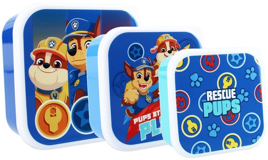 Boîte à collation PAW Patrol - set 3 pièces -