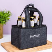 Smlper Lot 2 Sacs Porte-Bouteilles Feutre - 6 Compartiments Réutilisables 27x17x27cm