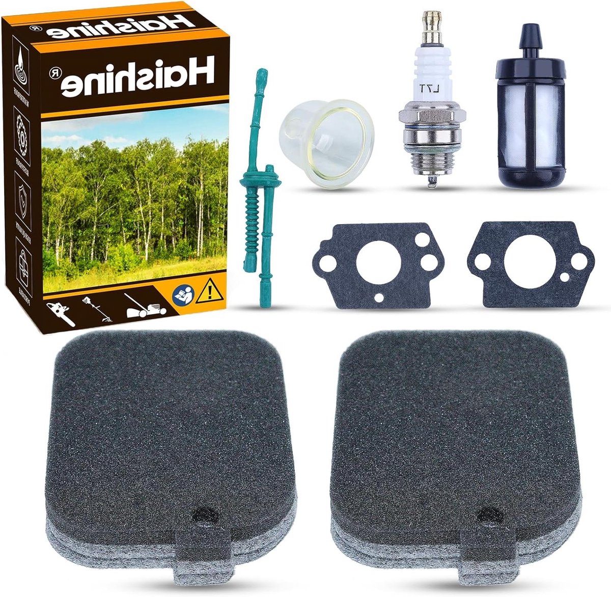 Luchtfilter instelkit voor Stihl bladblazer BG46 BG45 BG55 BG65 BG85 BR45C SH55 SH85 met olieslang, bougie, filter, afdichting en oliebel