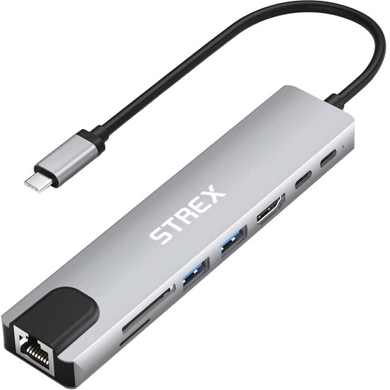 Foto: Strex 8 in 1 usb c hub docking station laptop splitter 4k hdmi usb a usb c ethernet micro sd