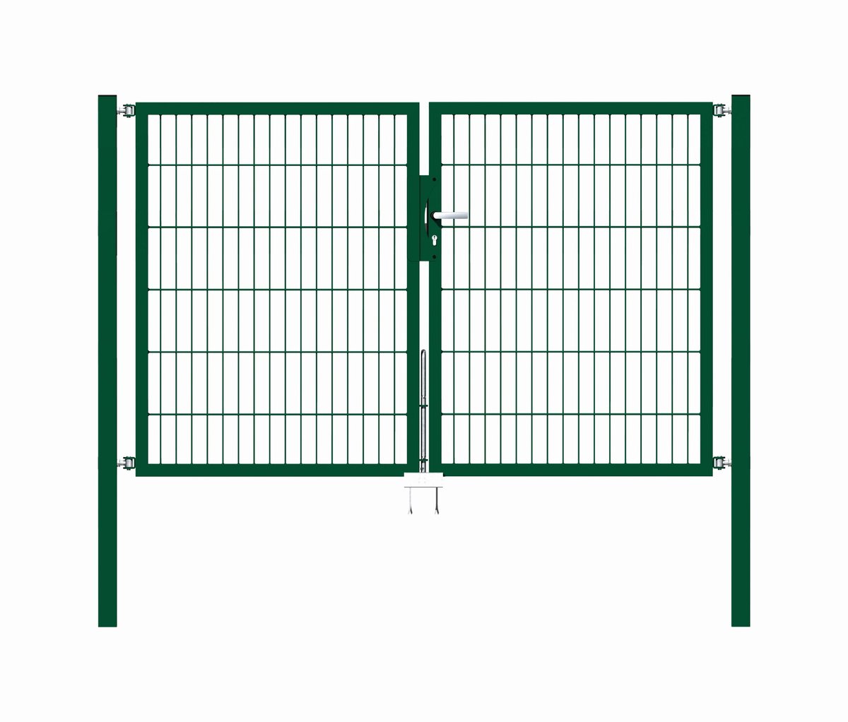 Alberts 648077 Dubbele poort Flexo met toebehoren, groen, breedte 200 cm, hoogte 120 cm