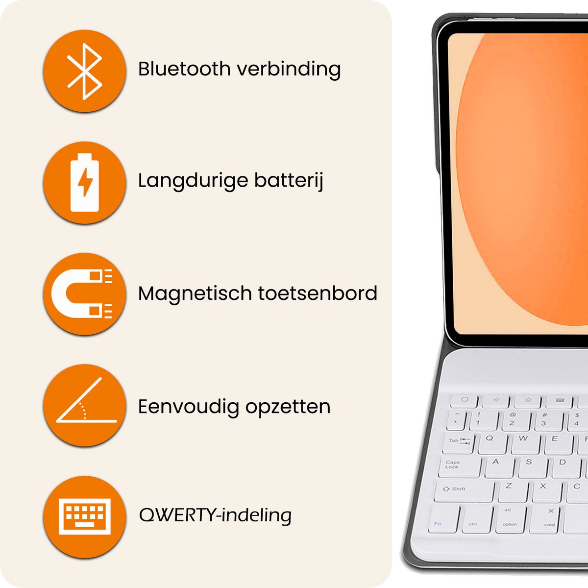 Hoesje - Geschikt voor Apple iPad A16/A18 (2025/2026) - 11 inch (11e & 12e generatie) - Keyboard Book Cover - Toetsenbord Case - Hoes - Rosé goud — cadeau in Telefoon & Tablet - foto 3