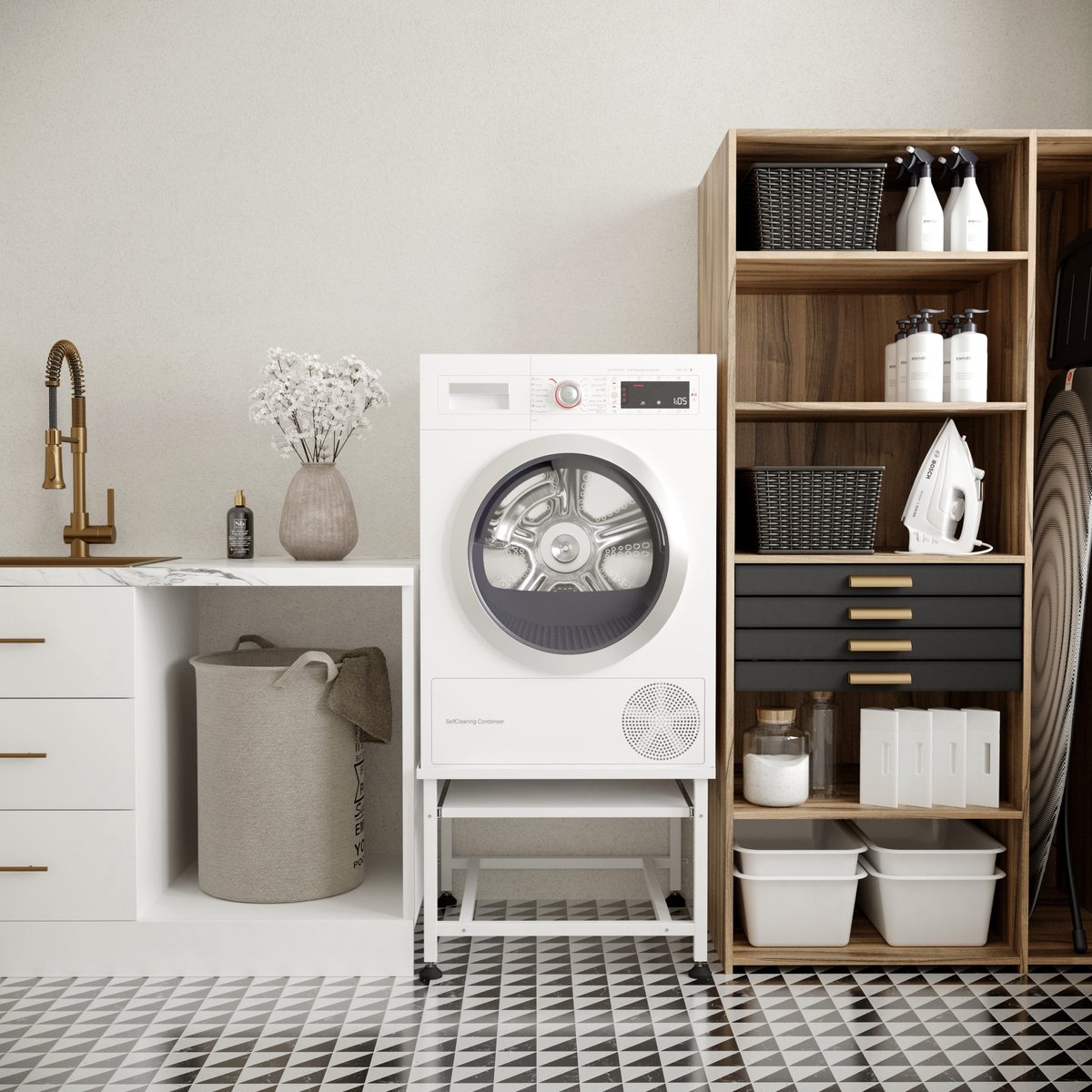 Wasophoogte Wasmachine verhoger - Wasmachine opbouwmeubel XL thumbnail 4