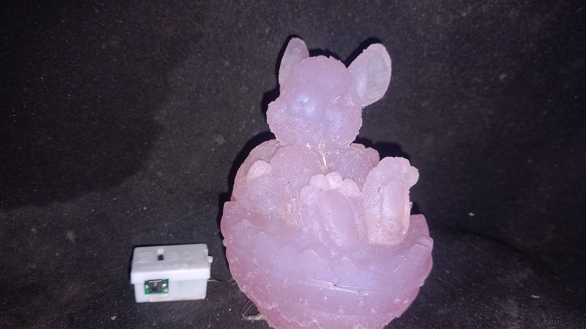 starwolf, lampje muisje in mand, pasen, ledverlichting, roze, geschenk, decoratie
